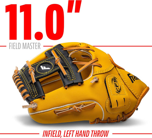 Franklin Sports Baseball + Softball Gloves - Field Master Adult + Youth, Right & Left Hand, Multiple Sizes