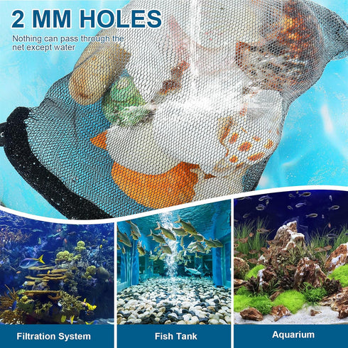 10Pcs Media Bags for Aquarium, Fine Mesh Filter Media Bags with Plastic Zipper for Activated Carbon & Filter Stones