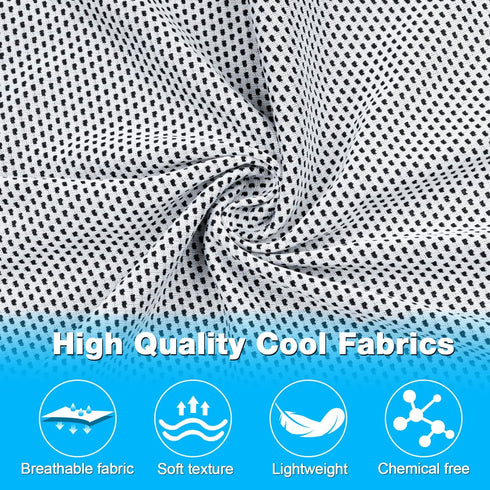 10 Pack Activities(32"x12") MENOLY Cooling Towels, Sweat Towels Cooling Towels for Neck and Face, Microfiber Towel Soft