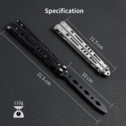 Practice Tool Set of 3 Color, Full Stainless Steel, Cool Color Design (black&silver&colorful)