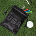 Golf Valuables Pouch, Leather Golf Tee Bag with Drawstrings, Golf Ball Bag for Men and Women