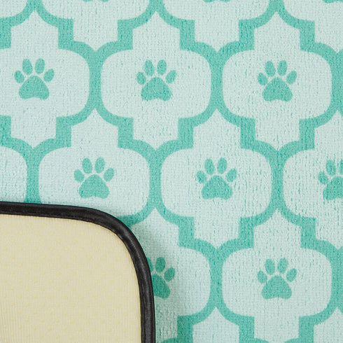 Bone Dry Ultra Absorbent Pet Mat, Machine Washable, 12x18, Green Lattice