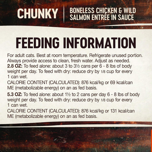 Wellness CORE Grain-Free Signature Selects Wet Cat Food, Chunky Chicken & Salmon, 5.3 oz, Pack of 12