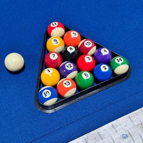 Hathaway Pool Table Triangle Rack, Durable Plastic Billiard Ball Racking Frame for 2.25-in Balls, 12.25-in, Black