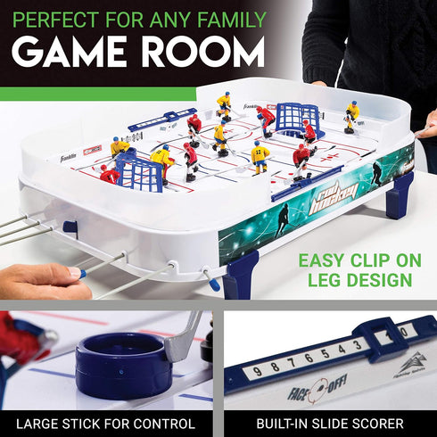 20" Franklin Sports Mini Rod Hockey Game - Tabletop Fun