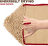 My Doggy Place Dog Towel - Super Absorbent Microfiber Towel with Hand Pockets - Dog Bathing Supplies - Quick Dry Shammy Towel - Washer and Dryer Safe - Oatmeal - 30 x 12.5 in