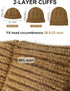 vidsel Thin Wool Fisherman Beanie Hat - Short Knit Cuffed Fashion Trawler Skull Cap for Men & Women