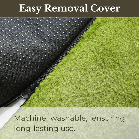 Allisandro Calming Dog Bed Mat, Anti-Slip Couch Cover for Dogs, Washable Waterproof Furniture Protector, 32x30x5 Green