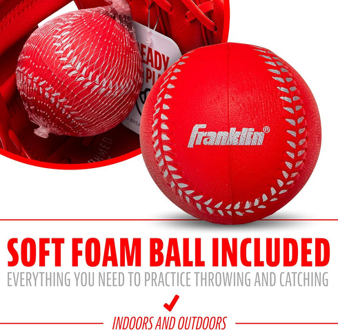 Franklin Sports Kids Baseball Gloves - RTP Youth Teeball Glove + Ball Set