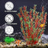 Large Aquarium Plastic Plants, Tall Aquarium Plants for Fish Tanks Decor, 21.26" Height (Red Green, 2pcs)