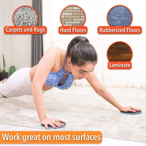 Mr. Pen Core Sliders for Working Out, Dual Sided 2 Pack Fitness Discs, Exercise Sliders, Strength Slides, Floor Sliders