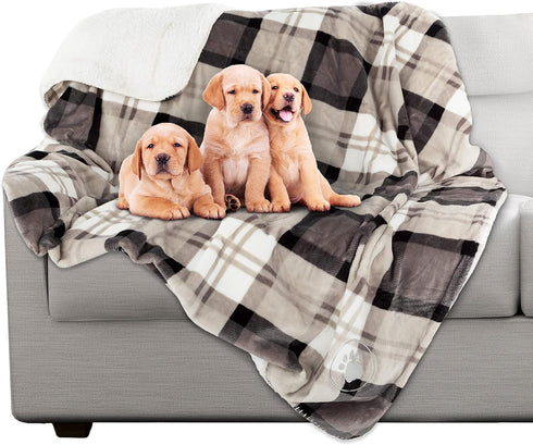 PETMAKER Reversible Waterproof Pet Blanket - Gray | Protects Couch, Car, Bed from Spills, Stains, or Fur - Dog and Cat