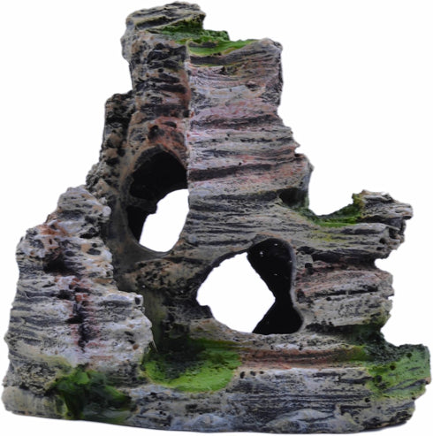 Mountain View Decor Rockery Landscape Rock Hiding Cave, Aquarium Ornament for Fish Tank Decoration