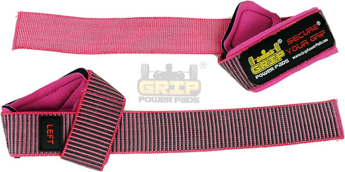 Heavy Duty Lifting Straps, Neoprene Padded, 1 Pair Wrist Wraps with Rubber Grip Support