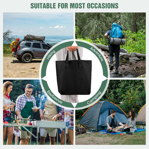 REDCAMP Folding Camping Stove Windscreen, Portable 4 Plates Iron Wind Blocker with Storage Bag for Cooking
