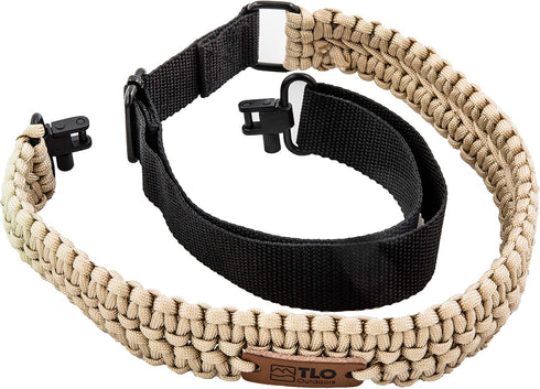TLO Outdoors Paracord Gun Sling - Tactical 2-Point Rifle Sling, Adjustable Strap with Swivels for Hunting