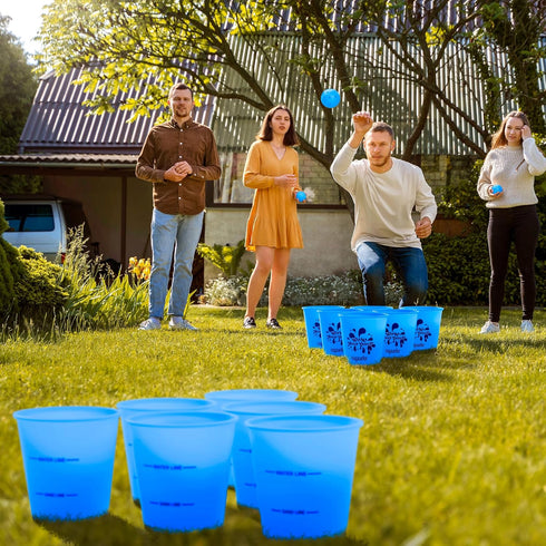 ropoda Giant Yard Pong,Yard Games with Durable Buckets and Balls, Outdoor Game with Carry Bag for The Beach,Lawn, Great