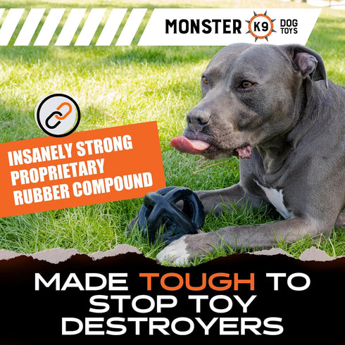 K9 5.5 Monster Ultra Durable Dog Ball - Lifetime Guaranteed - Tough, Heavy Duty Dog Toy for Aggressive Chewers - Safe