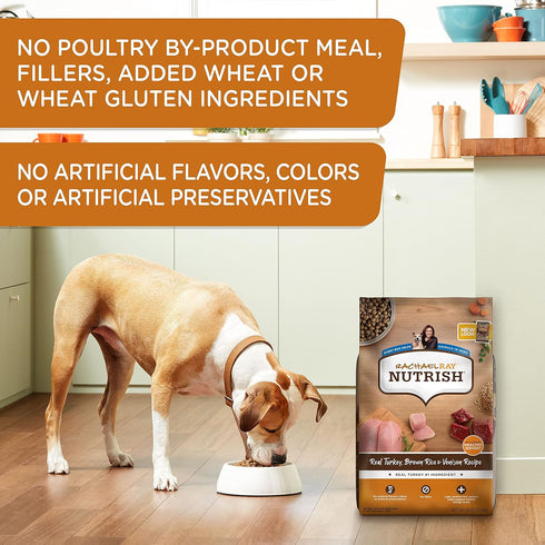 Rachael Ray Nutrish Dry Dog Food, Turkey, Brown Rice & Venison Recipe for Weight Management, 26 Pounds
