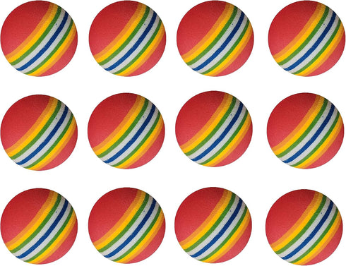 Colorful Soft Foam Rainbow Play Balls for Pet Dog and Cat Toys, 12 Count