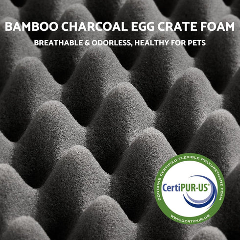Puppy Bed for Small and Medium Dogs & Cats, Waterproof Lining, Removable Washable Cover, 28" x 23" x 7", Up to 50LBs