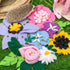 KAYCOWZA Chinchillas Small Animal Foraging Mat for Rabbit Hedgehog Guinea Pig Rat Bunny - Interactive Cute Flower Funny