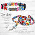 Lucky Love Dog Combo Set, Floral Collar and Leash Set for Medium Dogs, Cute Girl Matching Set, Part of Purchase Donated
