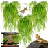 RAINFLOW 3PCS Artificial Terrarium Plants - Lifelike Reptile Habitat Vines, Fake Hanging Plants