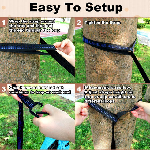 SZHLUX Double & Single Camping Hammock with 2 Tree Straps, Portable for Hiking, Backpacking, Outdoor, Beach, Orange/Grey