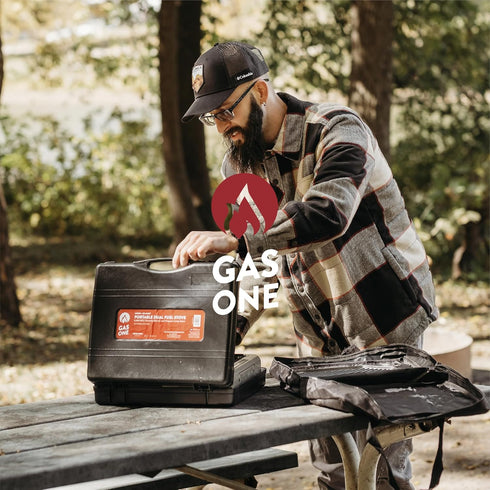 Gas One GS-3400P Propane or Butane Stove, Dual Fuel Portable Camping Stove with Carrying Case