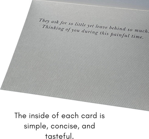 Groomers Margins 16 Pet Sympathy Cards with Envelopes, Dog Sympathy Cards for Pet Loss