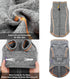 cyeollo Grey Dog Sweater Coat, Fleece Jacket with Reflective Zip Up, Dual D Ring, Warm Winter Coat for Small Dogs,