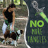 Mighty Paw Retractable Dog Leash 2.0, 16' Heavy Duty Reflective Nylon Tape Lead for Pets up to 110lbs (Green/Lite)