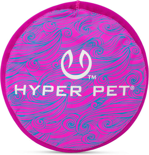 Hyper Pet 9" Flippy Flopper Flying Disc Dog Toy, Soft, Floats in Water, Safe on Teeth, Pack of 1, Purple Swirl
