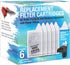 Koller Products Small Replacement Filter Cartridges, 6 Pack for Aquarium Kits with Power Filters