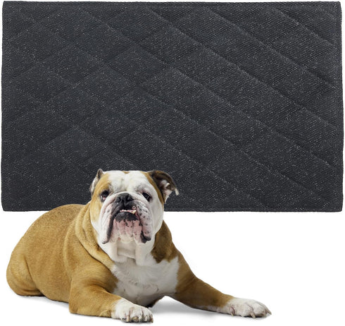 HOMBYS Chew Proof Dog Crate Pad Mat, 22"x35" Indestructible Kennel Pad for
