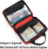 First Aid Kit - 160 Pieces Compact and Lightweight, Including Cold Pack, Emergency Blanket, Moleskin Pad for Travel,