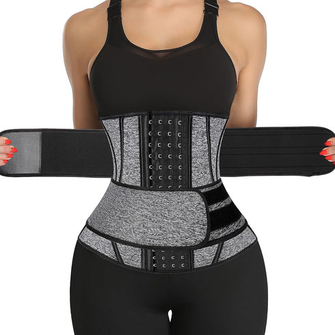 KIWI RATA Neoprene Sauna Waist Trainer Corset Sweat Belt for Women Compression