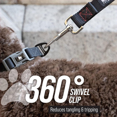 Leashboss Short Dog Leash - Padded Traffic Handle for Dog Training, Comfortable Walking
