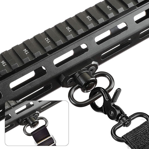 Two Point Traditional QD Sling with 1.25" Swivels, 2 Point Sling Mounts for Mlock