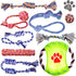 Dog Rope Toy for Active Chewers, Heavy Duty Washable 100% Cotton Chew Toys, Tug of War Toy, Pack of 9 for Small Breeds