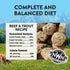 Omega-3 25 Oz Northwest Naturals Freeze-Dried Beef & Trout Dog Food - Bite-Sized Nuggets - Grain-Free, High-Protein