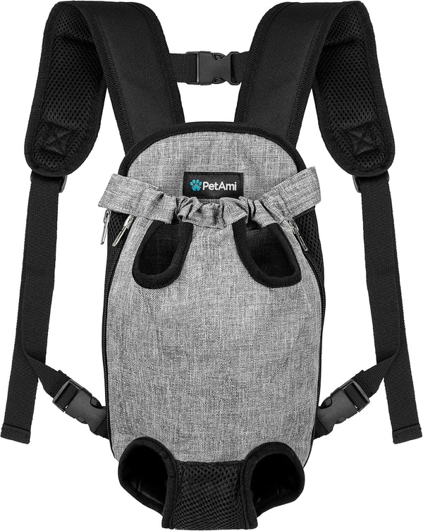 PetAmi Dog Carrier Backpack, Adjustable Pet Cat Front Carrier Backpack, Ventilated Dog