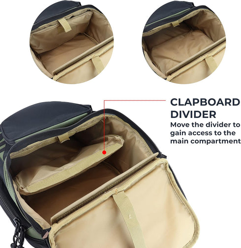 OSAGE RIVER Fishing Backpack Medium, Fits 4 Large Tackle Boxes, Waterproof Rain Cover, Includes Pliers and Flashlight