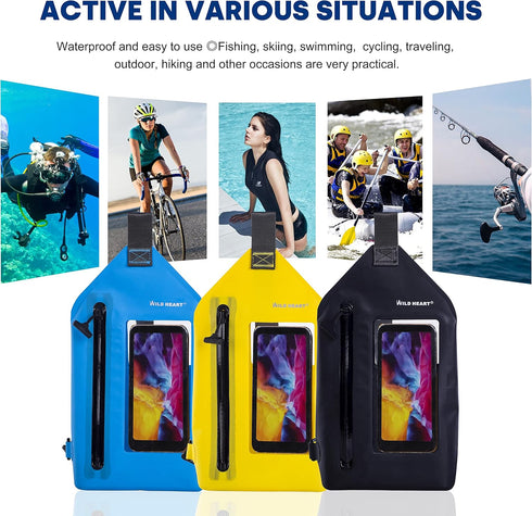 WILD HEART Waterproof Chest Sling Bag Pouch, Fashion Diving Swimming Pool Beach Underwater Case