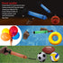 SKOLOO 10" Portable Hand Air Ball Pump Inflator Kit with Nozzle, Needle, Extension Hose for Sports Balls