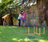 Giant Ring Toss Game with Soft-Touch Rings and Wood Target