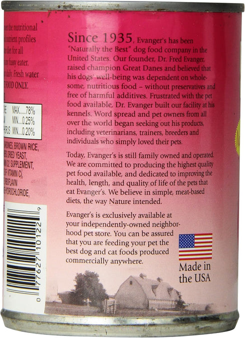 Evanger's Heritage Classic Puppy and Underweight Dogs Recipe, 12 x 12.8 oz Cans