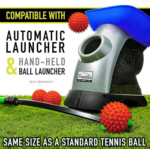Set Franklin Pet Supply Co. Ready Fetch All Weather Ball - Launcher Ball - Slobber and Water Resistant,Orange