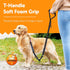 Shock Absorbing Tactical Bungee Dog Leash 4-7 ft. for Large Dogs with Seatbelt Buckle and Comfortable Padded Handle,